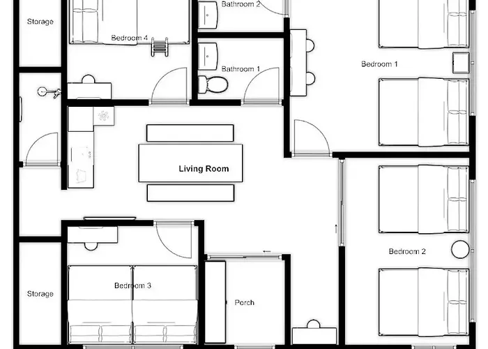 5 포춘 홍대 4br&3 Bath 무료 와이파이 홍익대역 아파트